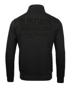 Old school Herren Stehkragenjacke Black Rückseite